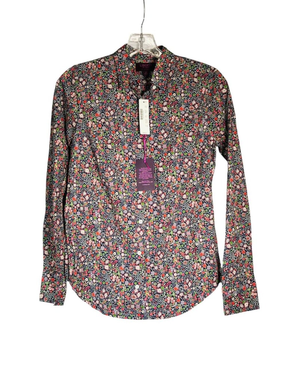 J.Crew x Liberty Art Fabrics Women’s Button-Down Shirt Size 0 | NWT | Navy Flora